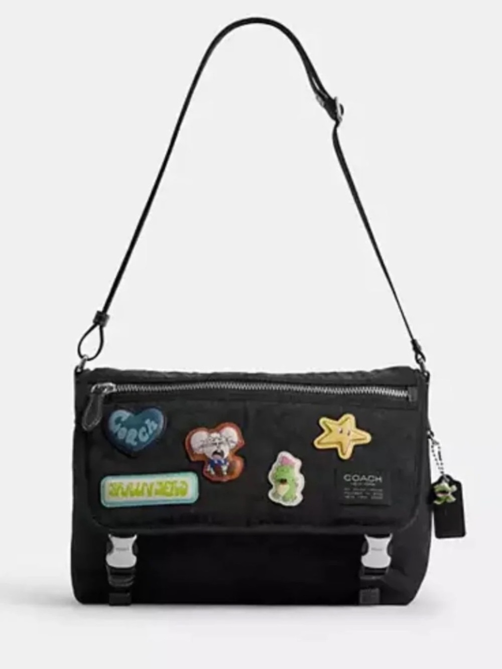 Coach x  Brain Dead Lane Messenger In Signature Nylon With Patches